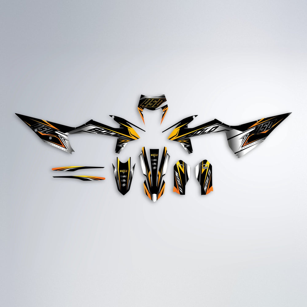 REAPER graphics kit parts layout in Orange & Yellow