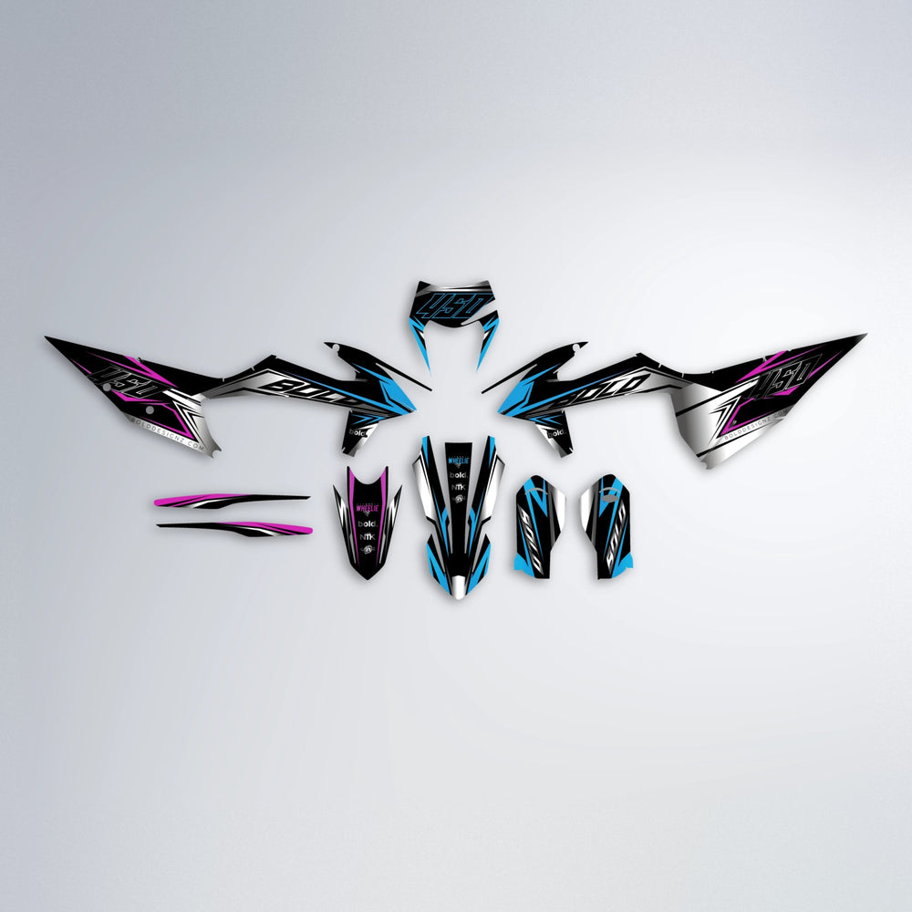 REAPER graphics kit parts layout in Pink & Light Blue
