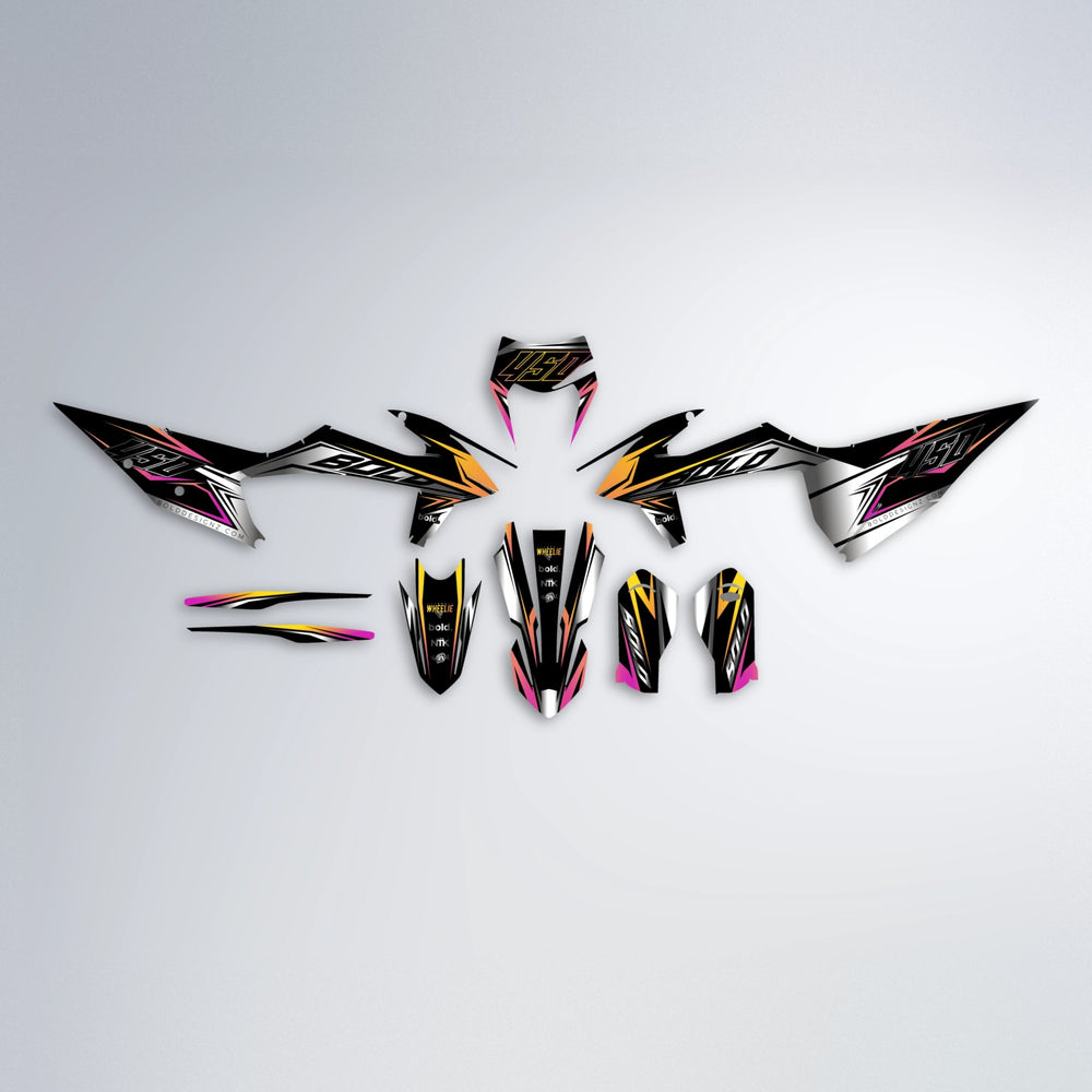 REAPER graphics kit parts layout in Pink & Yellow