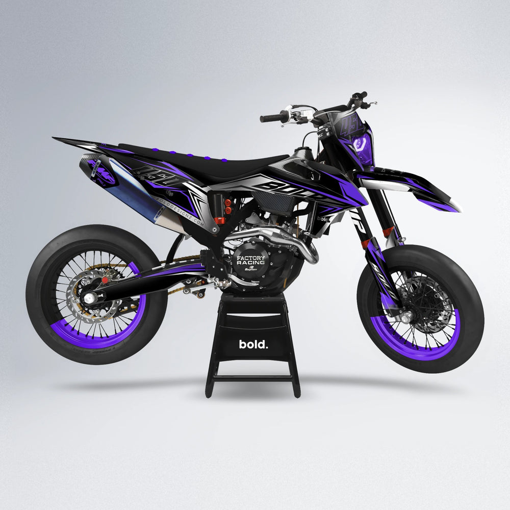 REAPER supermoto graphics kit in Purple