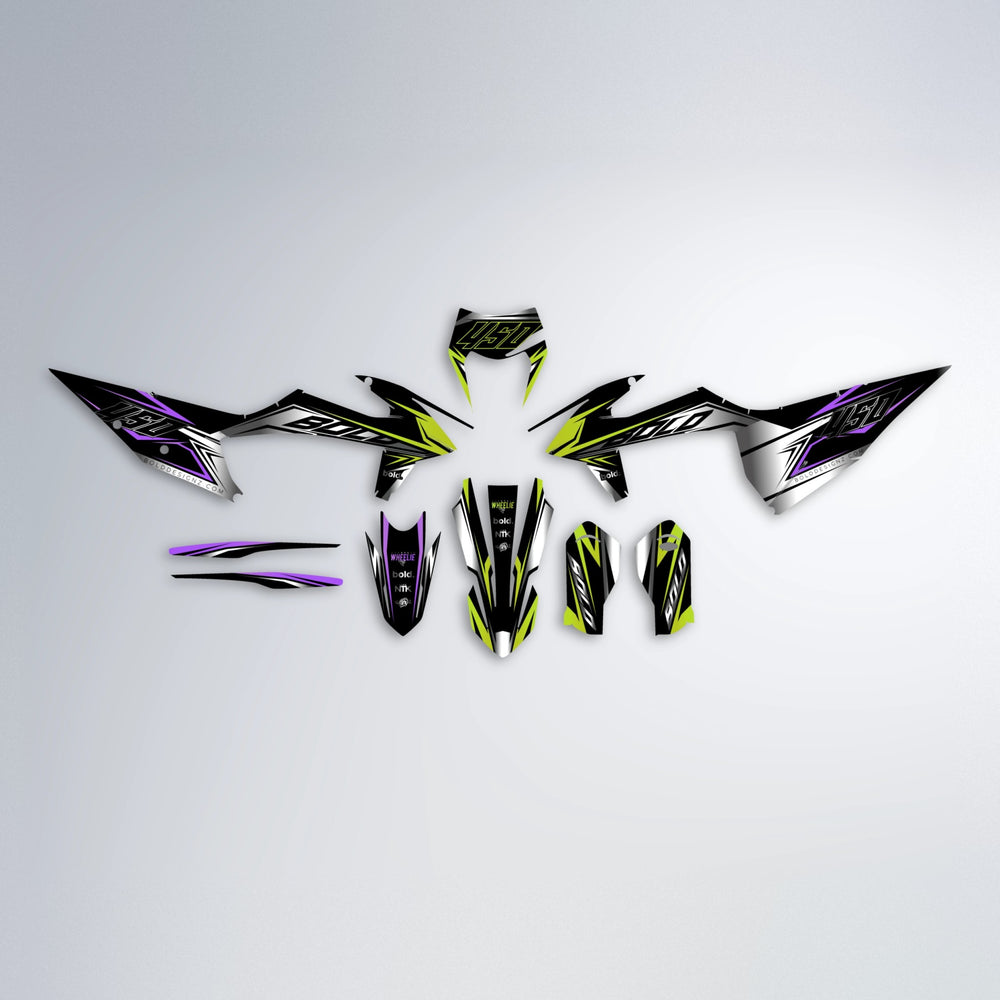 REAPER graphics kit parts layout in Purple & Yellow