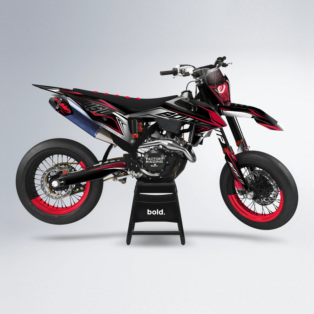 REAPER supermoto graphics kit in Red
