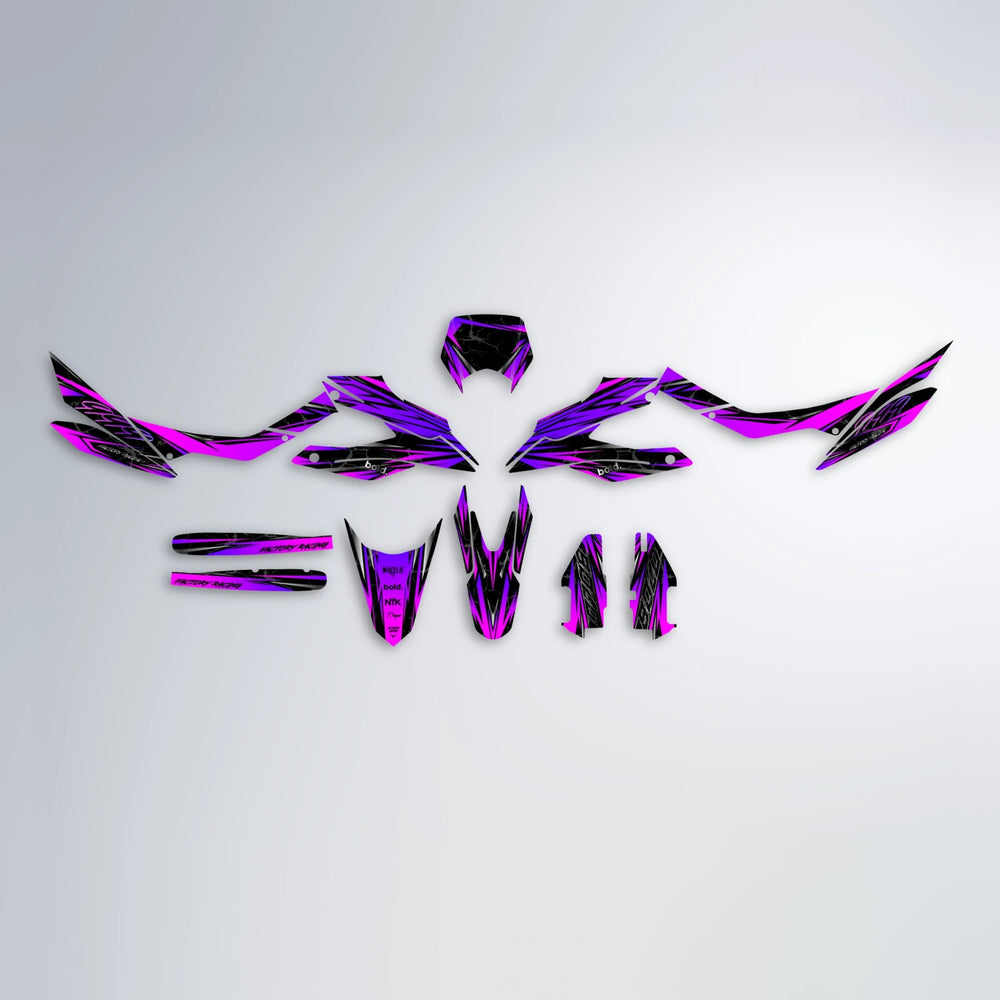 REDRUM Aprilia SX 125 graphics kit parts layout in Custom Colour