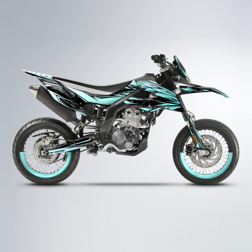 REDRUM Aprilia SX 125 supermoto graphics kit in Mint