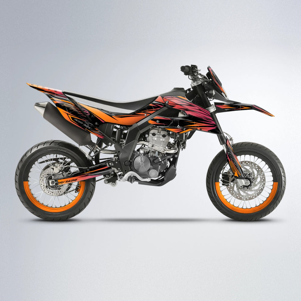 REDRUM Aprilia SX 125 supermoto graphics kit in Orange