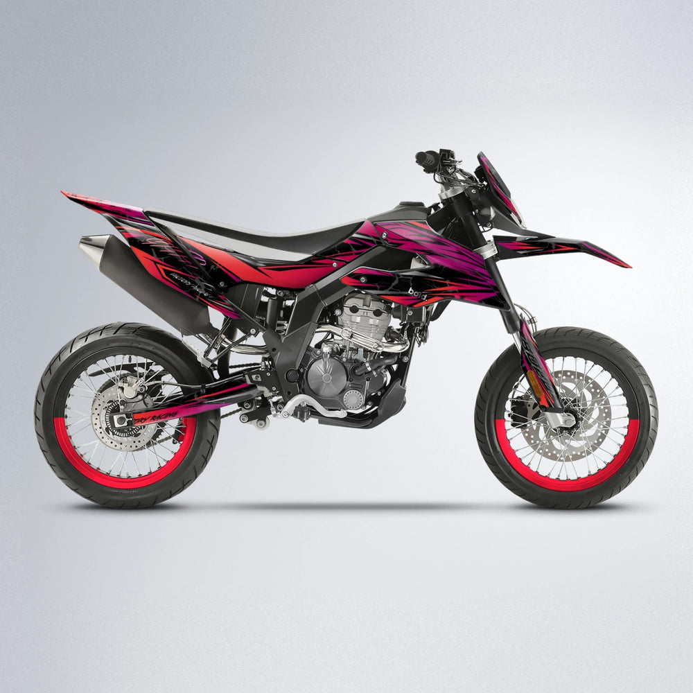 REDRUM Aprilia SX 125 supermoto graphics kit in Red