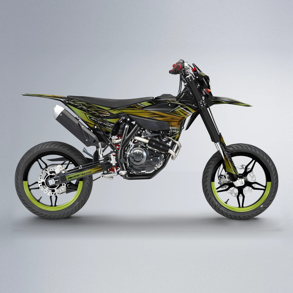 REDRUM Beta supermoto graphics kit in Olive
