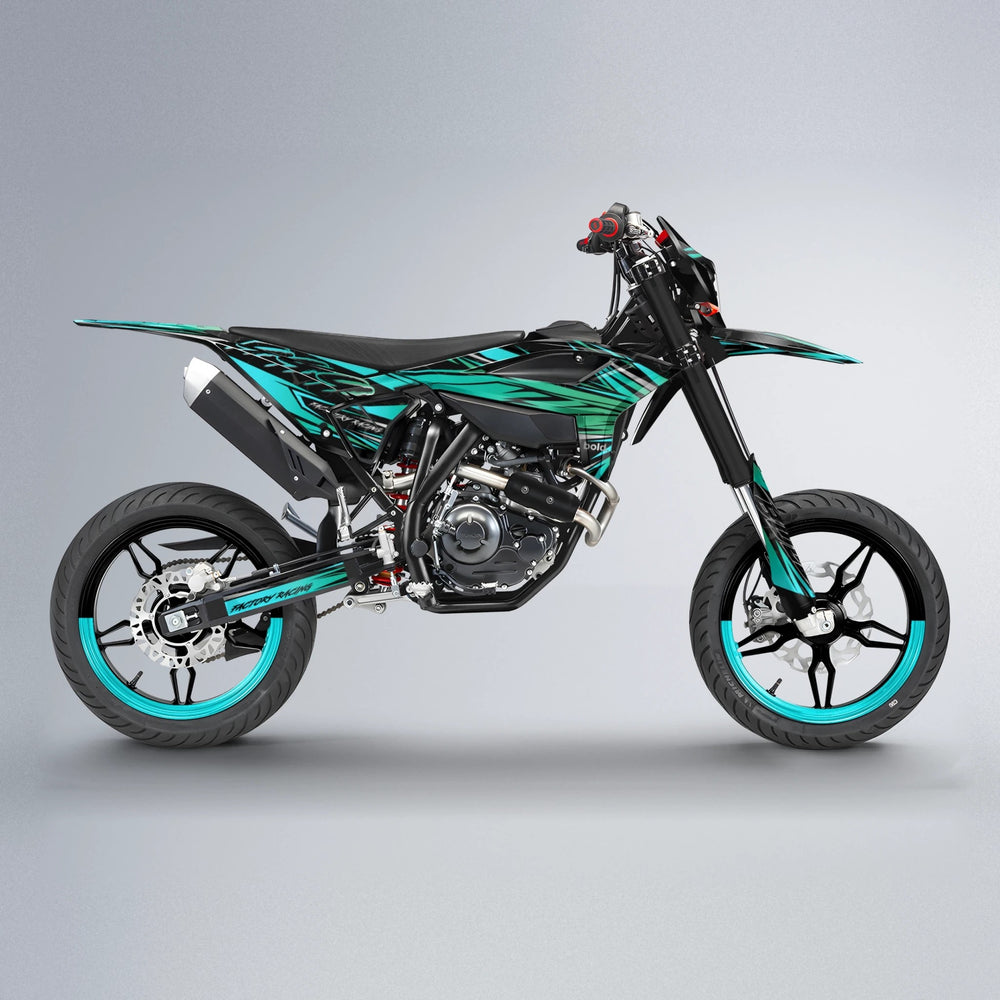 REDRUM Beta supermoto graphics kit in Teal