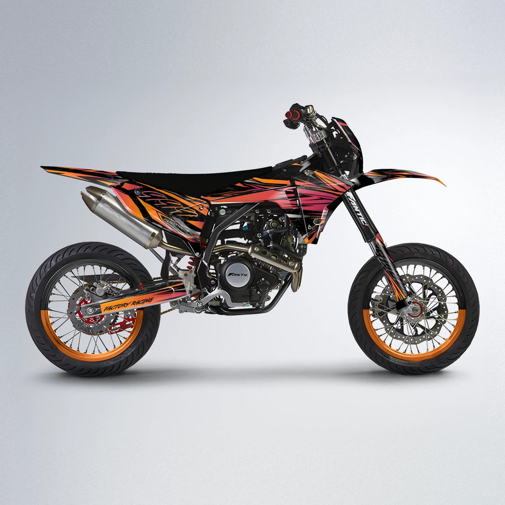 REDRUM Fantic supermoto graphics kit in Orange