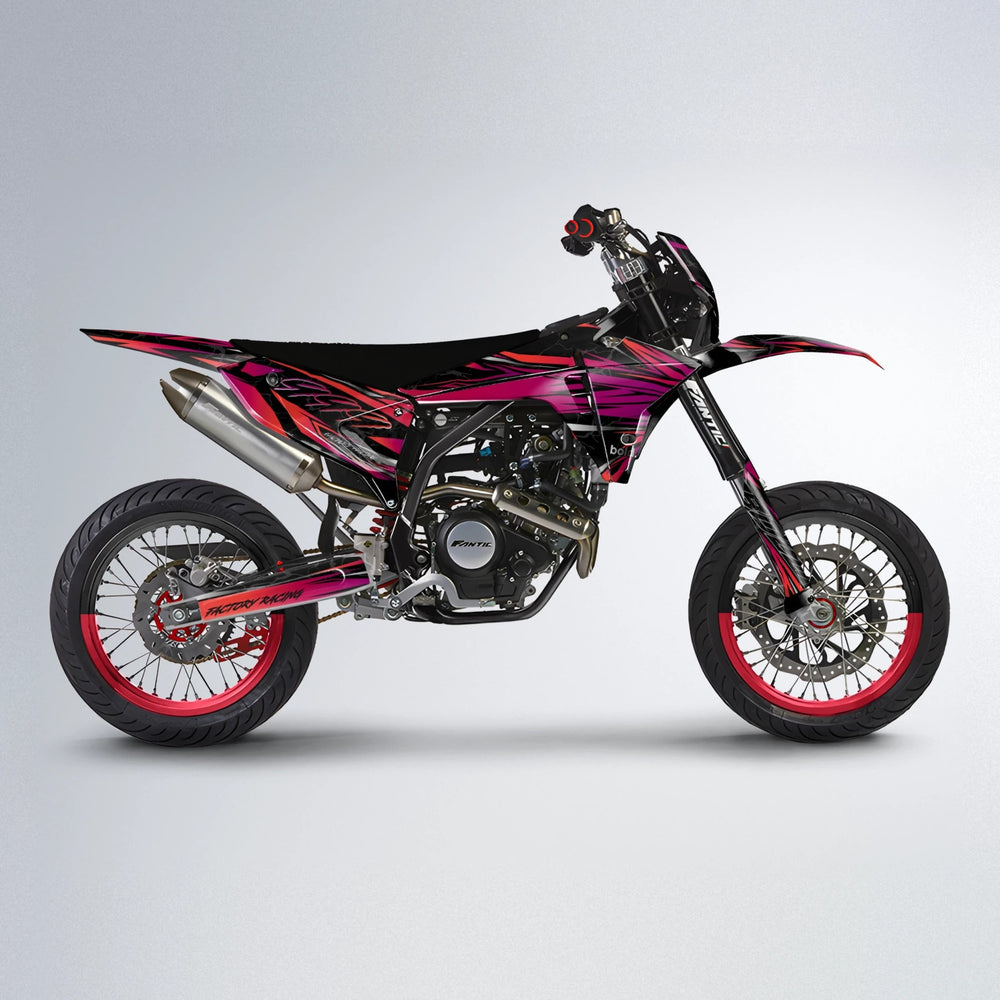REDRUM Fantic supermoto graphics kit in Red