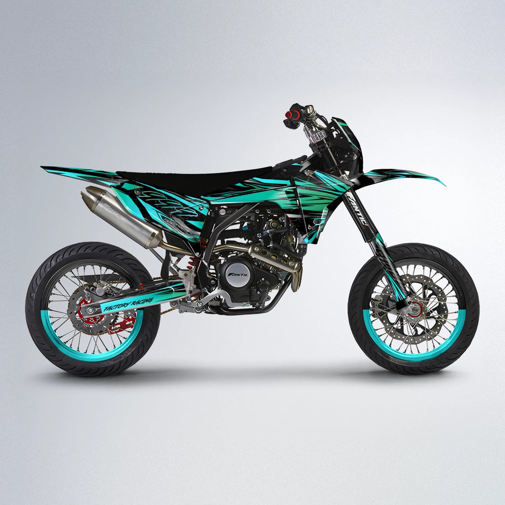REDRUM Fantic supermoto graphics kit in Teal