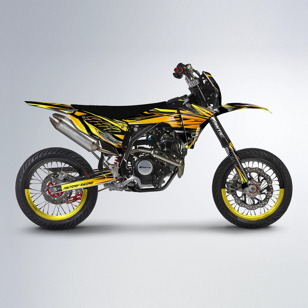 REDRUM Fantic supermoto graphics kit in Yellow