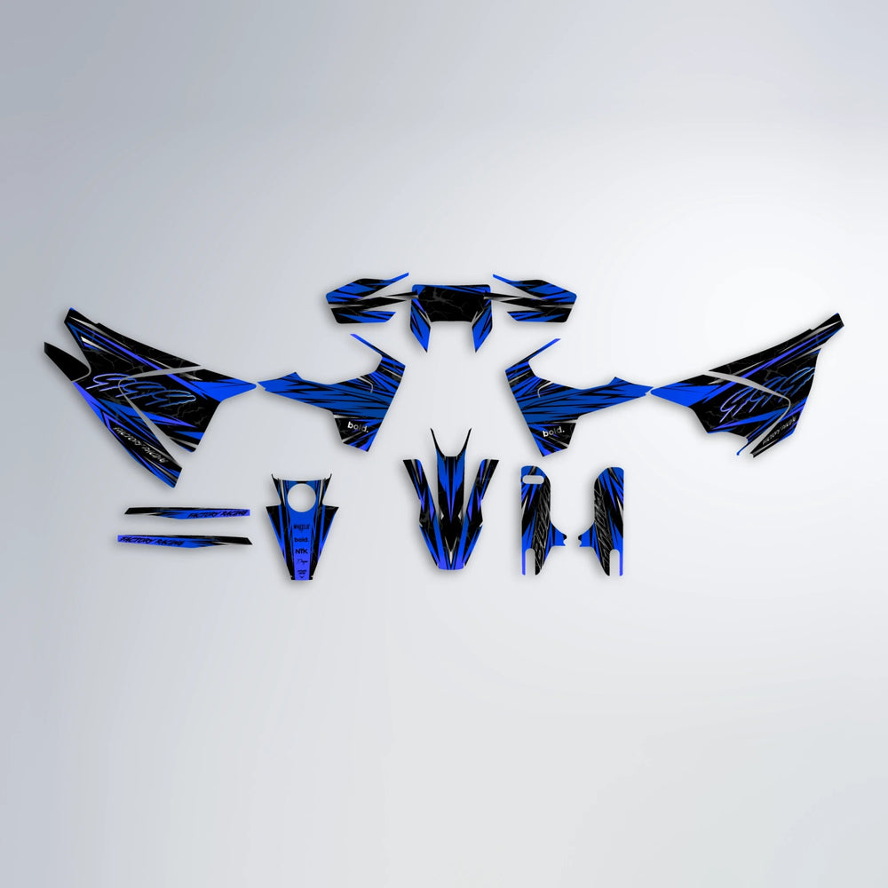 REDRUM Husqvarna 701 graphics kit parts layout in Blue