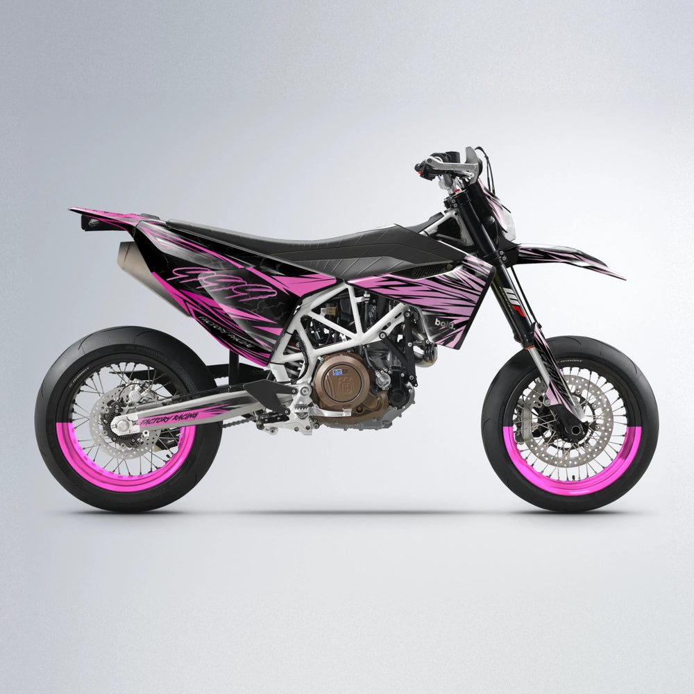 REDRUM Husqvarna 701 supermoto graphics kit in Flamingo