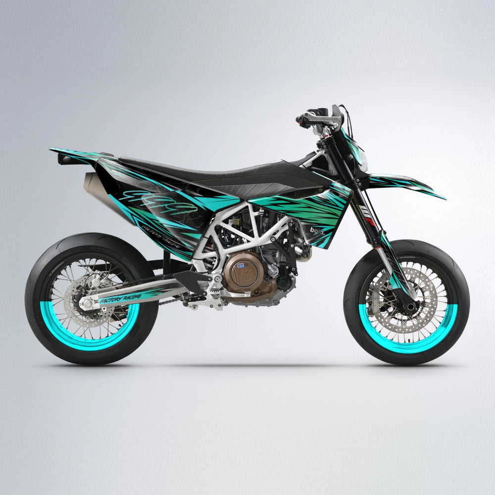 REDRUM Husqvarna 701 supermoto graphics kit in Teal