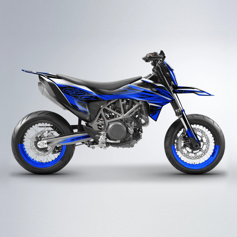 REDRUM KTM SMC 690 supermoto graphics kit in Blue