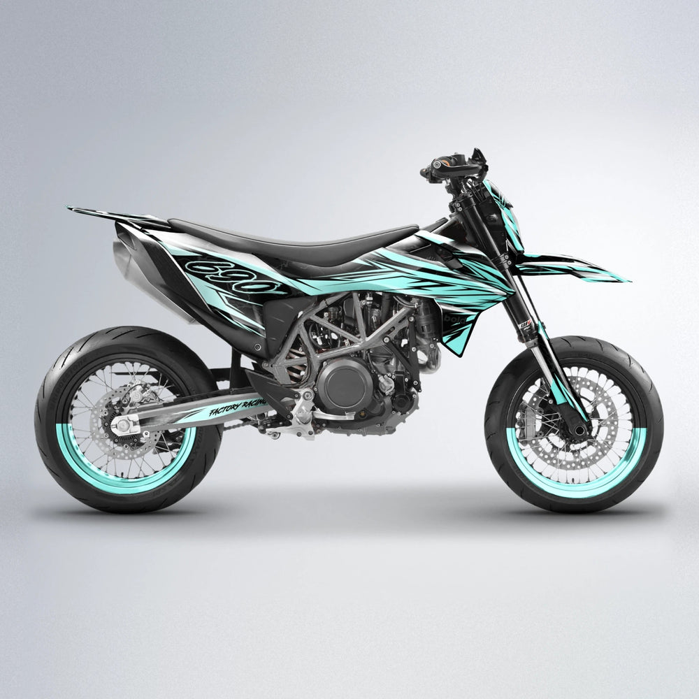 REDRUM KTM SMC 690 supermoto graphics kit in Mint