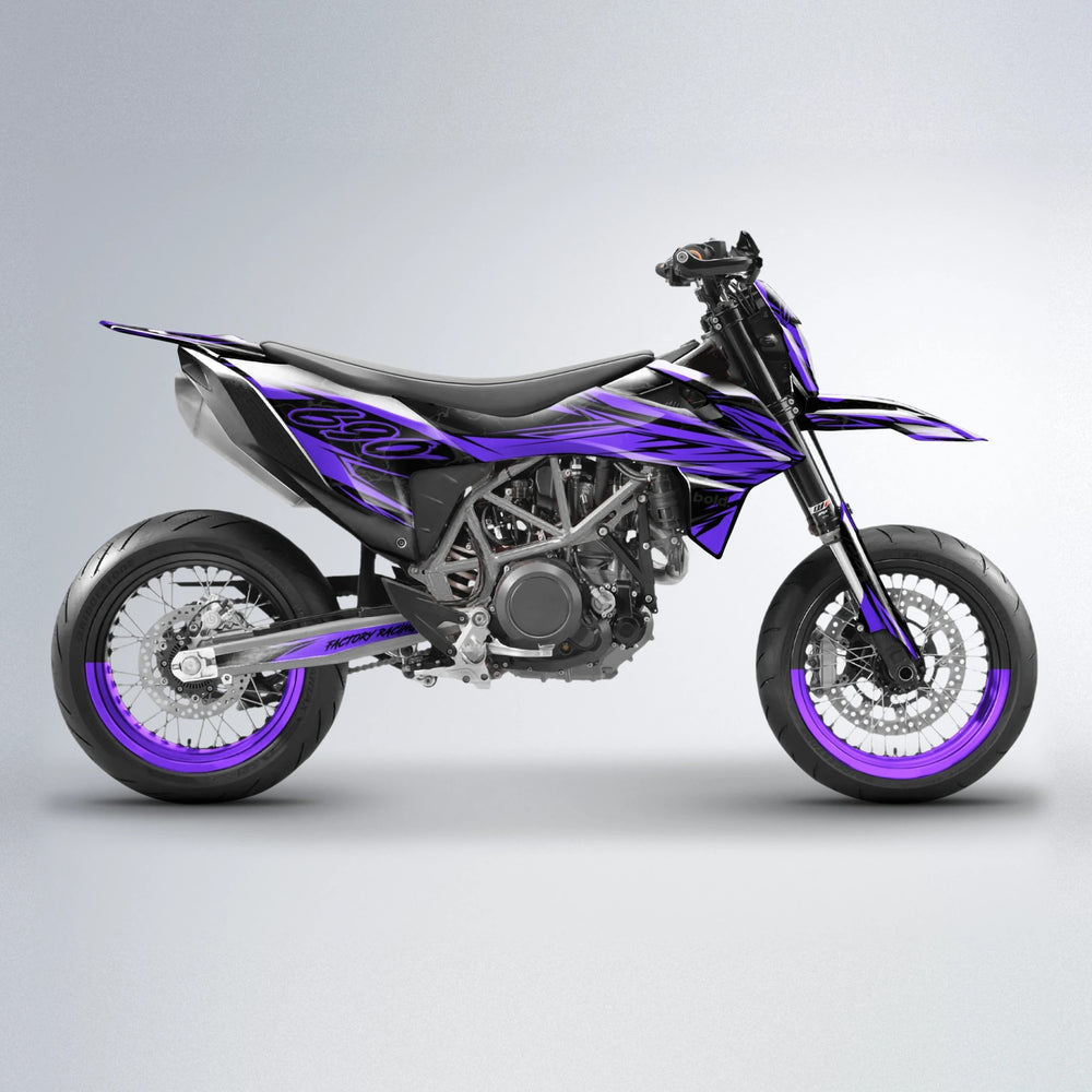 REDRUM KTM SMC 690 supermoto graphics kit in Purple