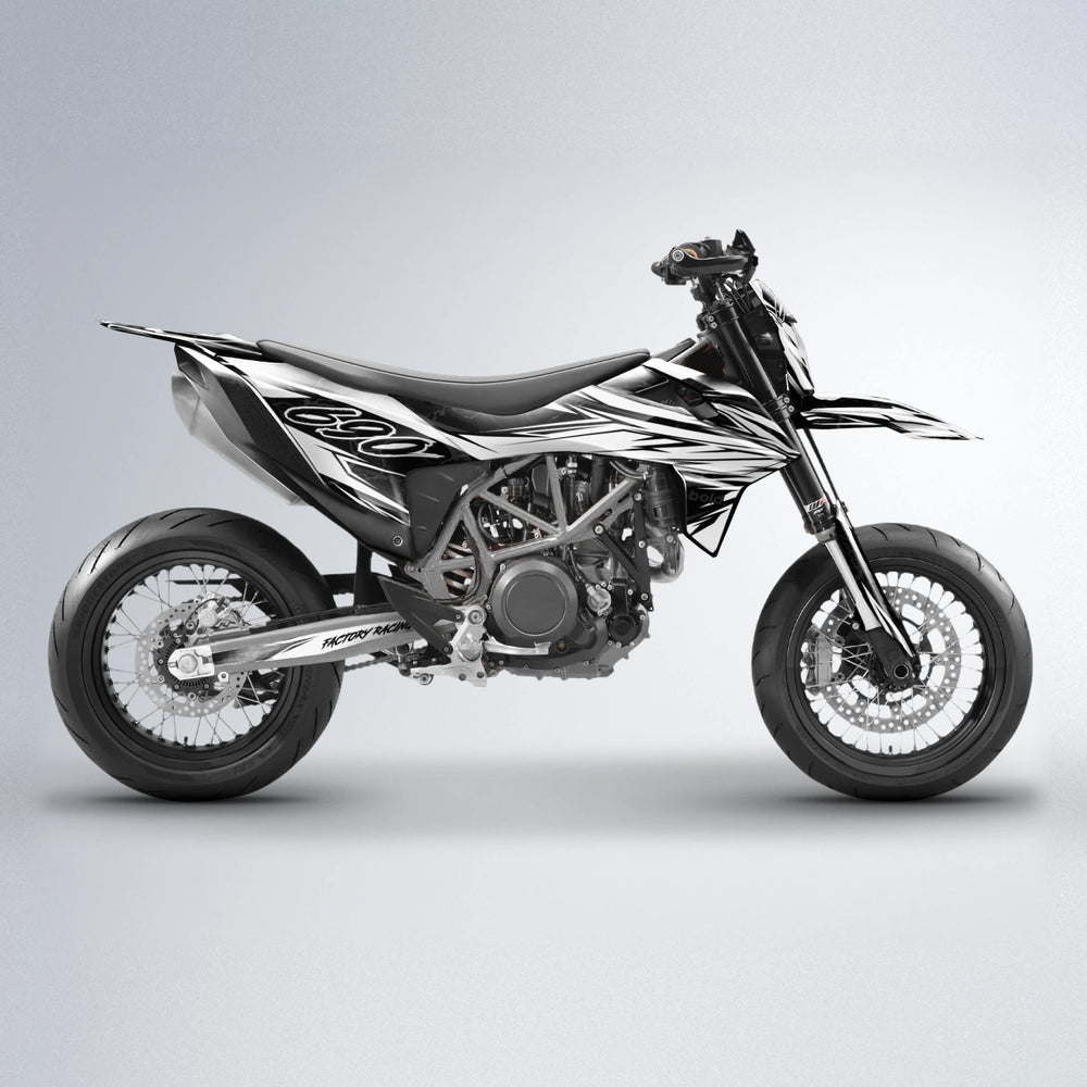 REDRUM KTM SMC 690 supermoto graphics kit in White