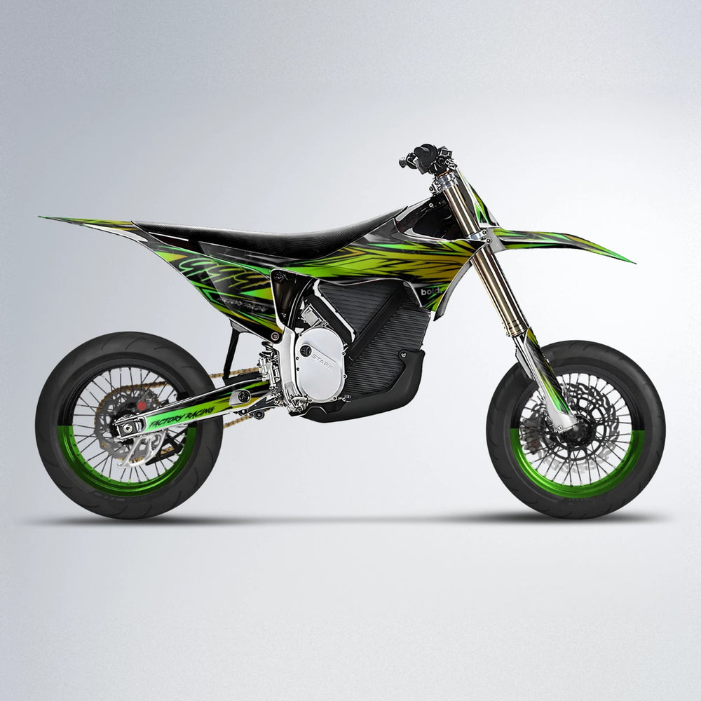 REDRUM Stark Varg SM supermoto graphics kit in Green