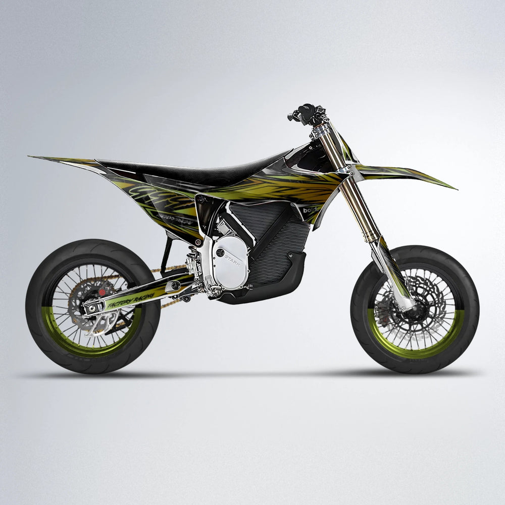 REDRUM Stark Varg SM supermoto graphics kit in Olive