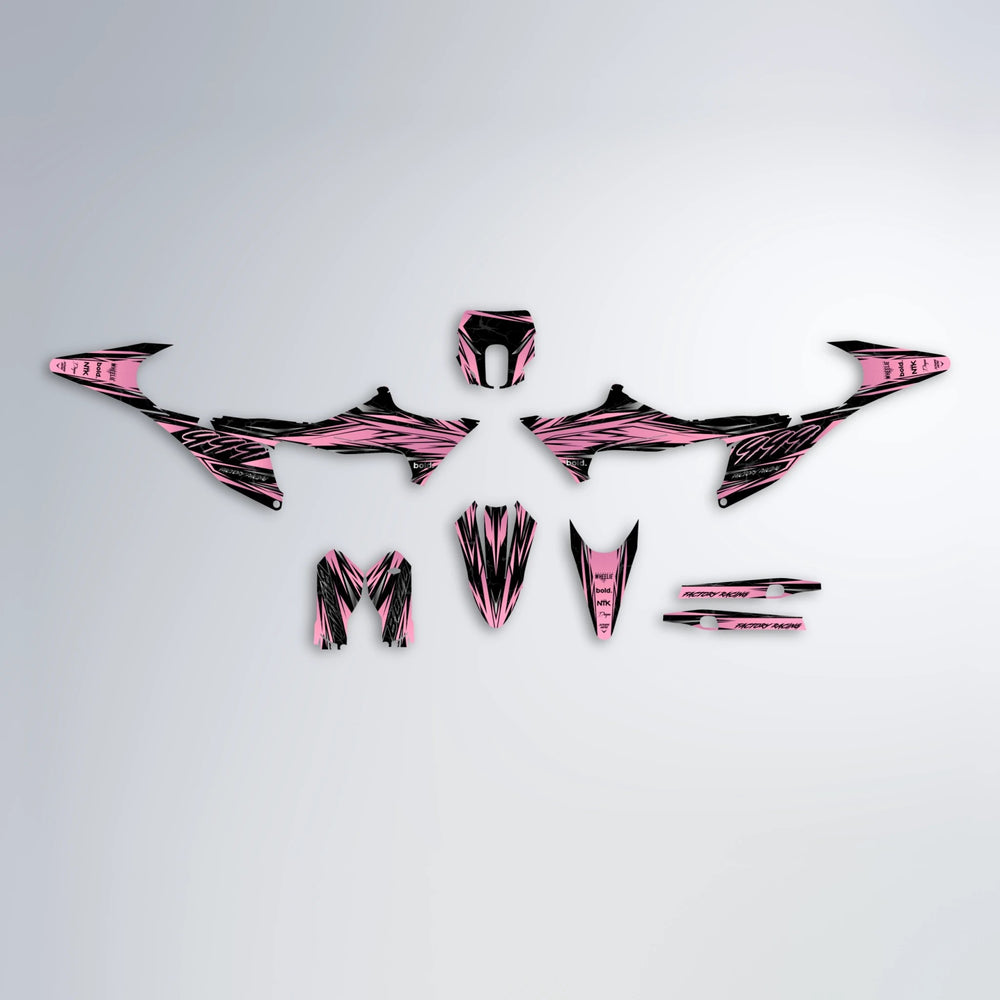 REDRUM Stark Varg SM graphics kit parts layout in Sakura Pink