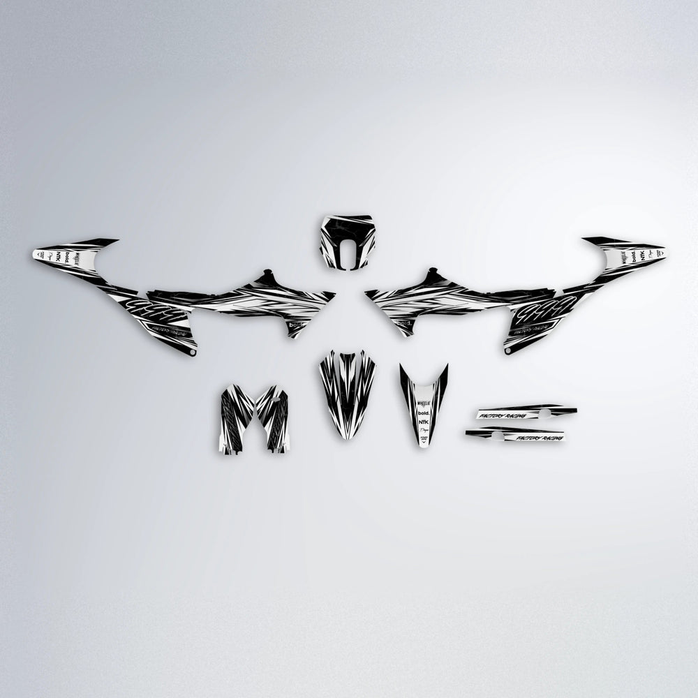 REDRUM Stark Varg SM graphics kit parts layout in White