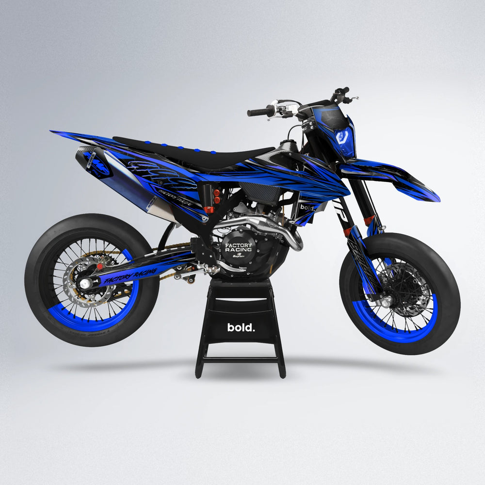 REDRUM supermoto graphics kit in Blue