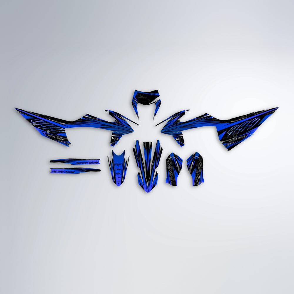 REDRUM graphics kit parts layout in Blue