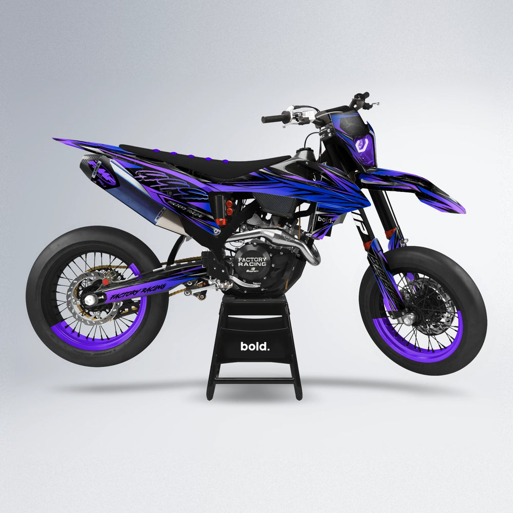 REDRUM supermoto graphics kit in Purple