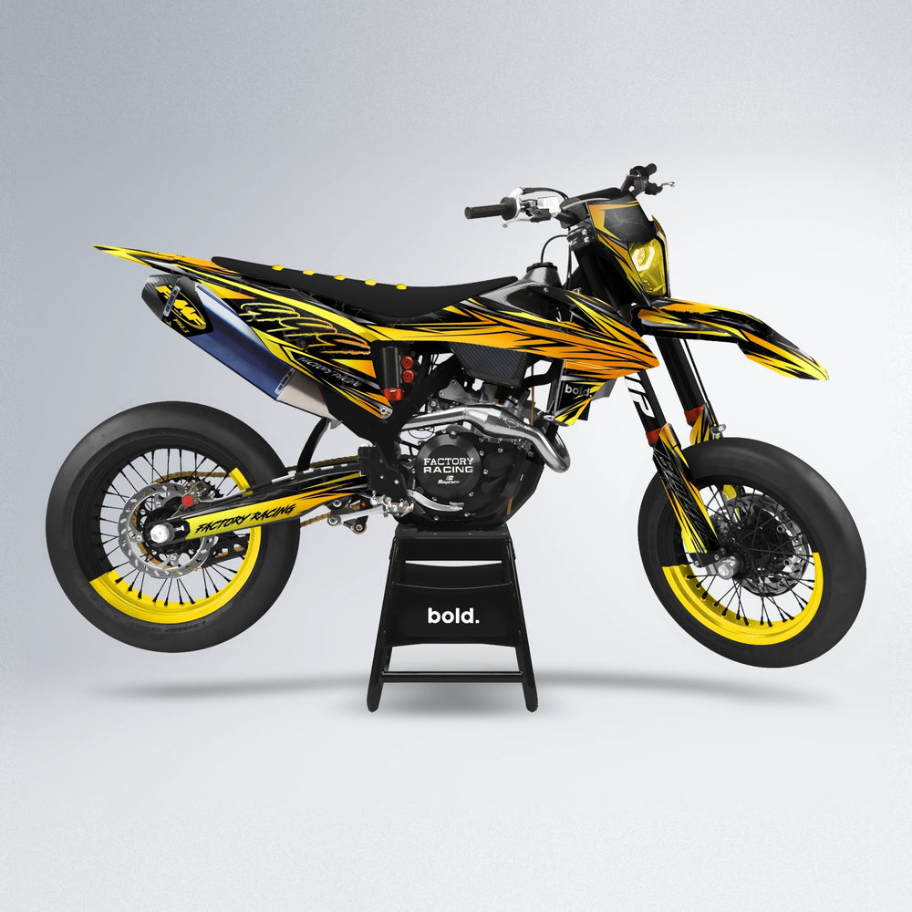 REDRUM supermoto graphics kit in Yellow