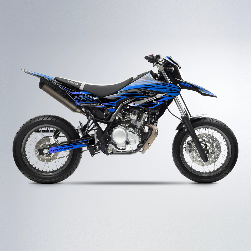 REDRUM Yamaha WR 125X supermoto graphics kit in Blue