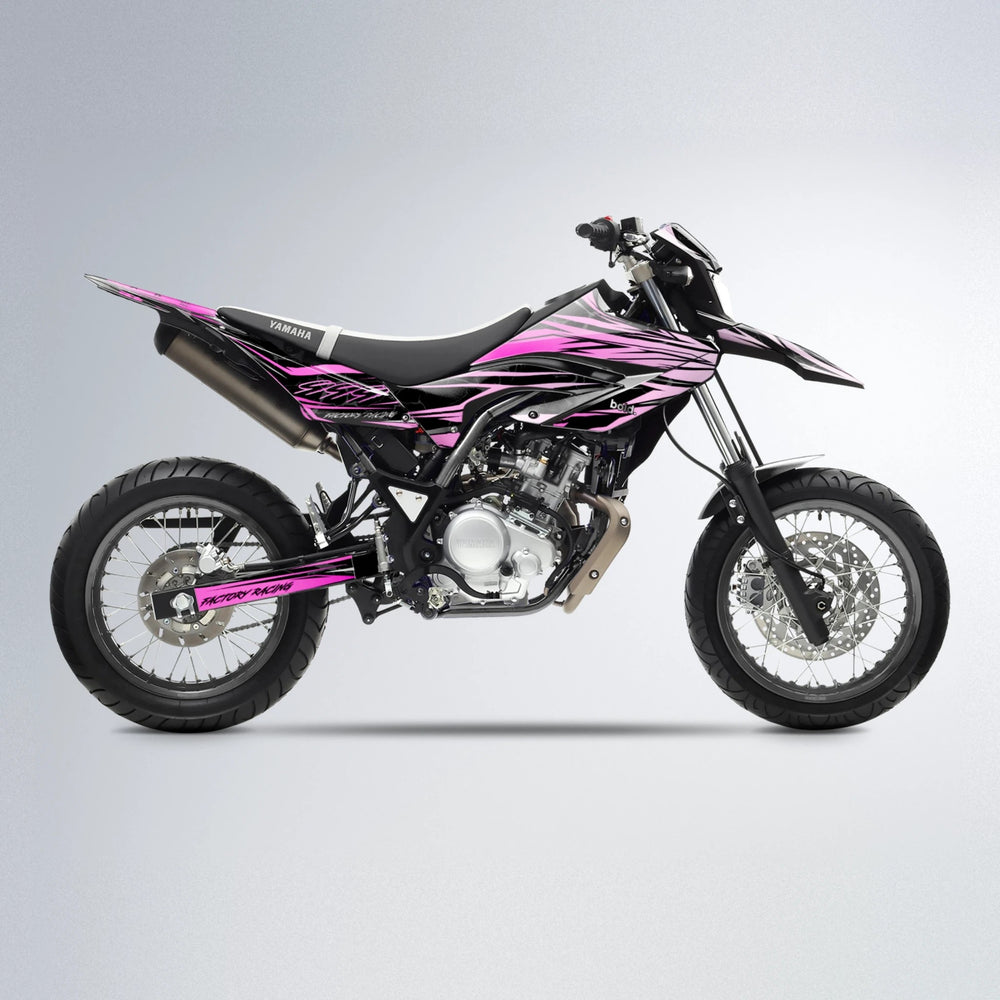REDRUM Yamaha WR 125X supermoto graphics kit in Flamingo