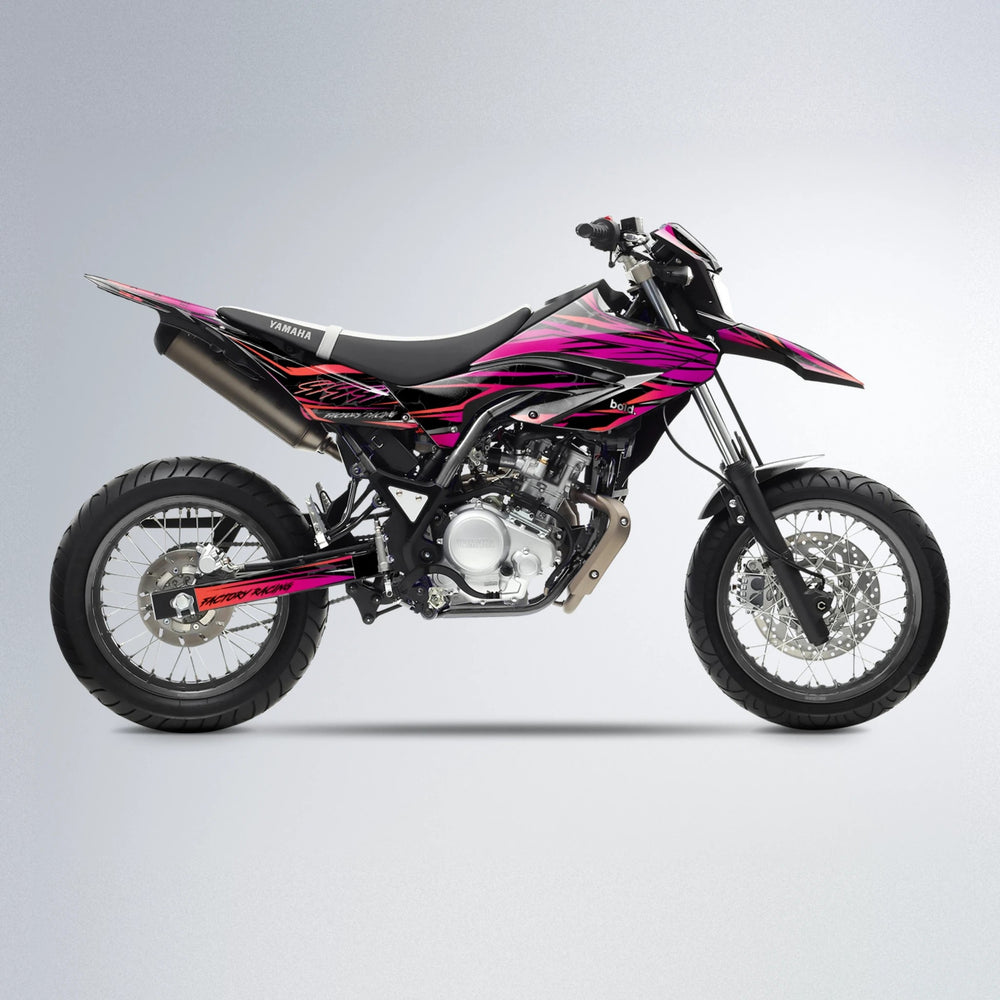 REDRUM Yamaha WR 125X supermoto graphics kit in Red