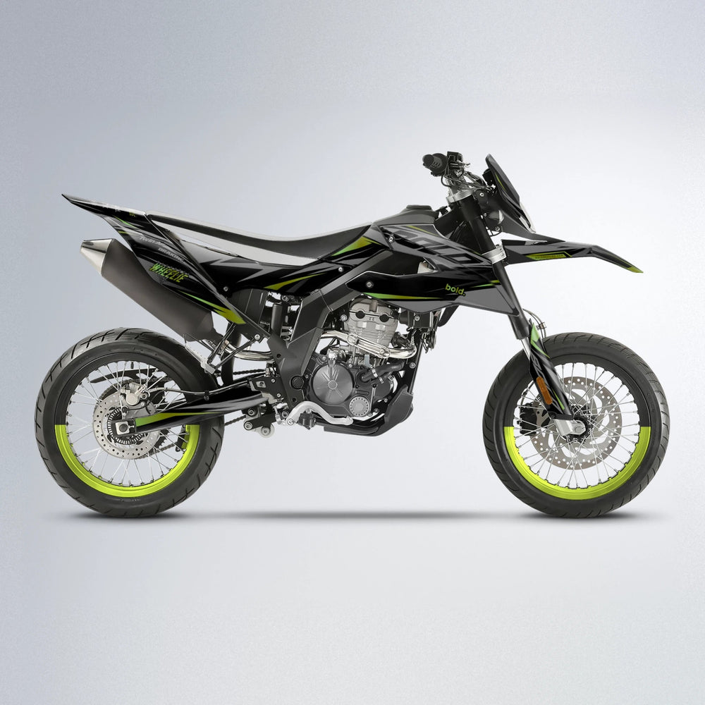 RETAIN Aprilia SX 125 supermoto graphics kit in Olive