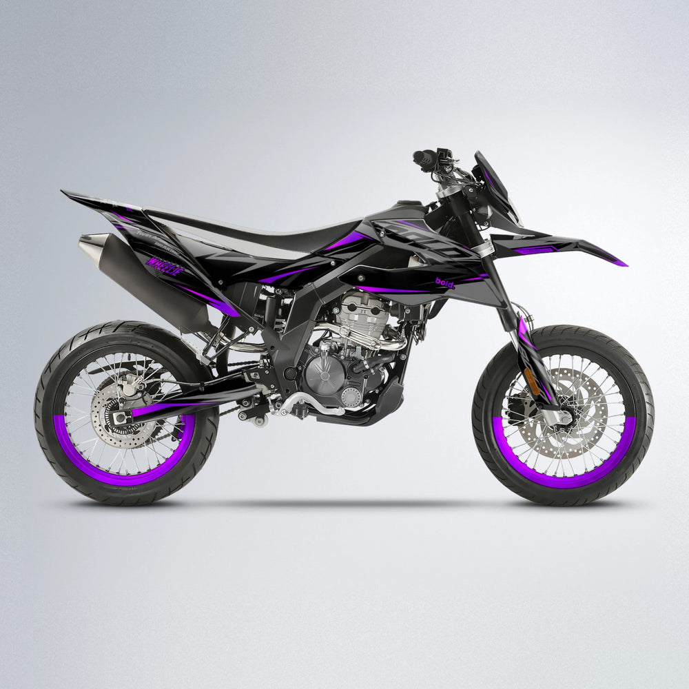 RETAIN Aprilia SX 125 supermoto graphics kit in Purple