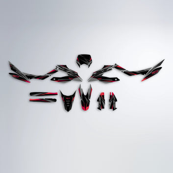 RETAIN Aprilia SX 125 graphics kit parts layout in Red