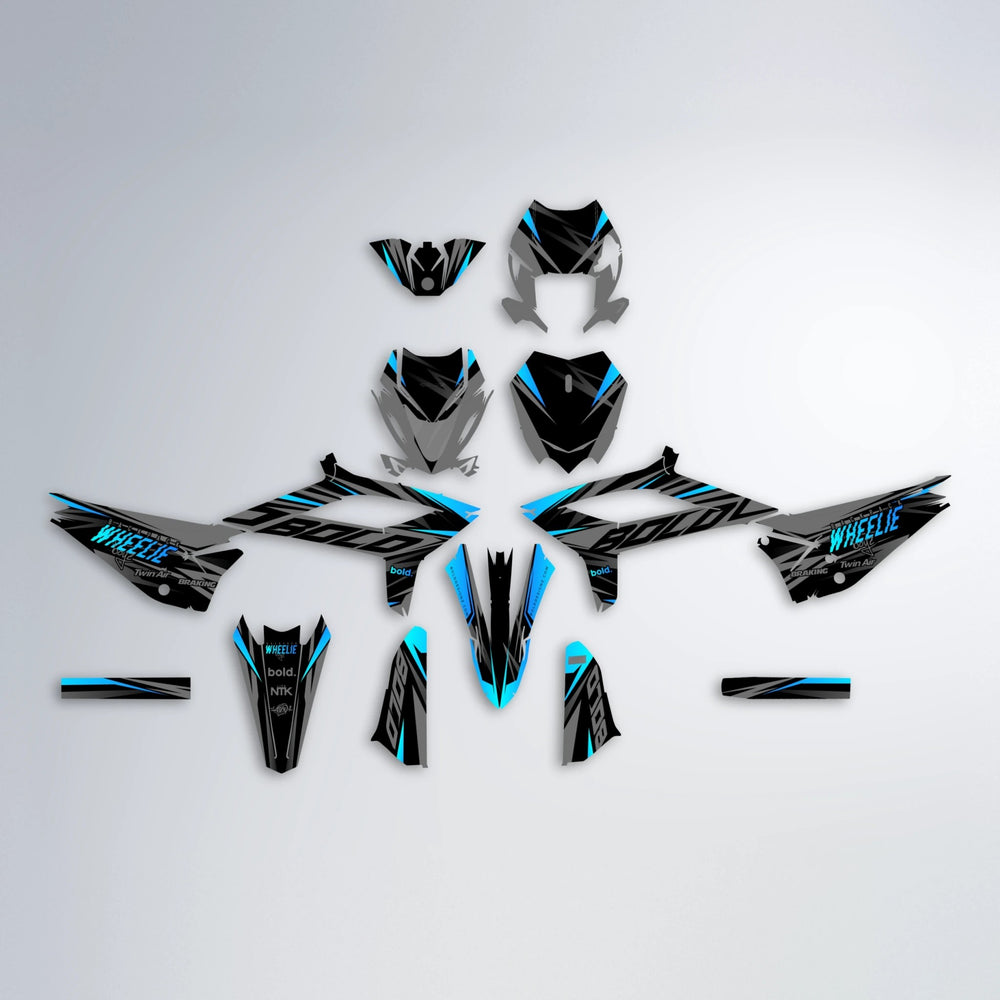 RETAIN Beta graphics kit parts layout in Custom Colour