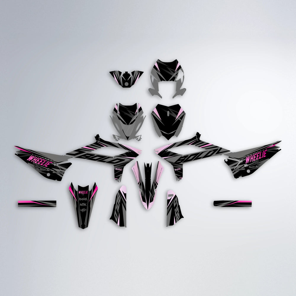 RETAIN Beta graphics kit parts layout in Flamingo