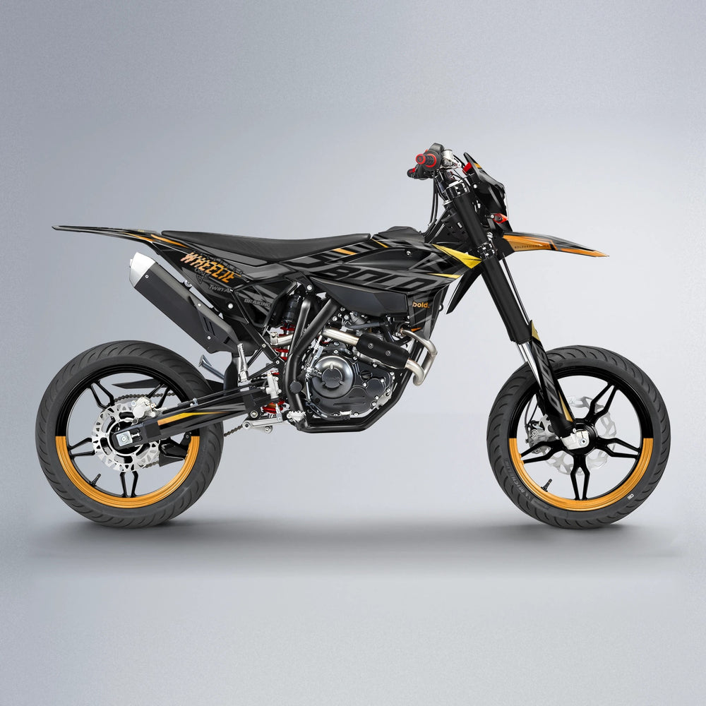RETAIN Beta supermoto graphics kit in Orange & Yellow