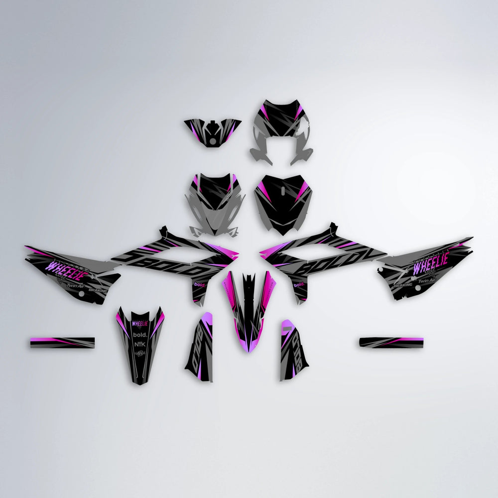 RETAIN Beta graphics kit parts layout in Pink