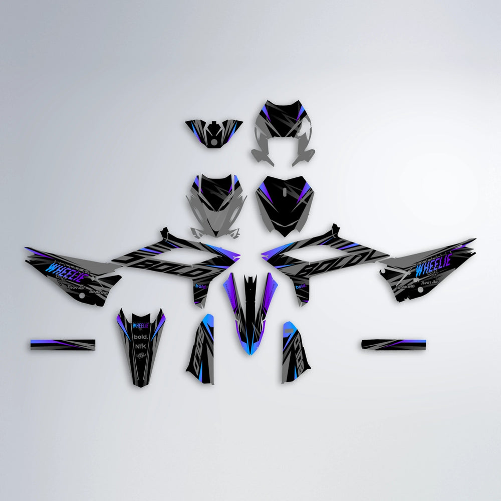 RETAIN Beta graphics kit parts layout in Purple