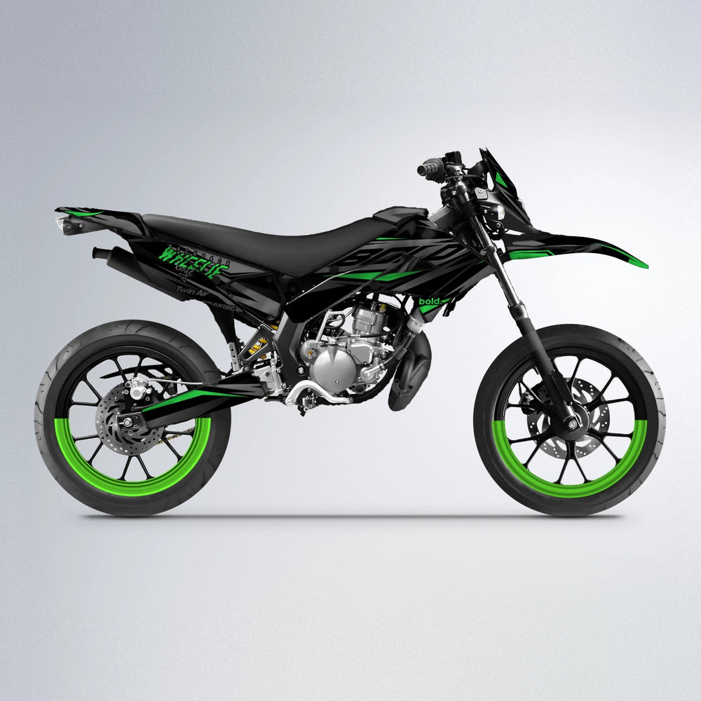 RETAIN Derbi Senda supermoto graphics kit in Green