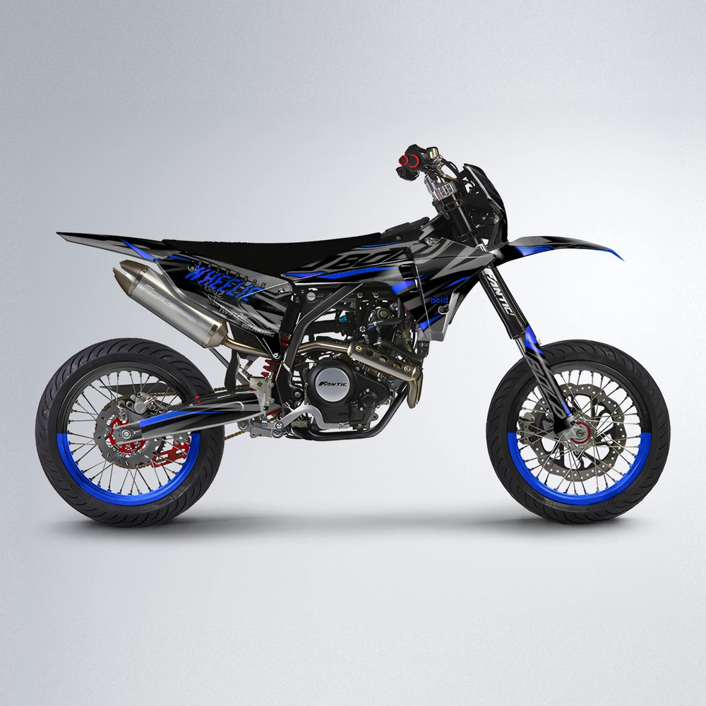 RETAIN Fantic supermoto graphics kit in Blue