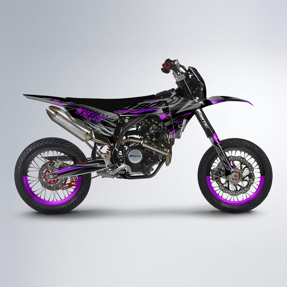 RETAIN Fantic supermoto graphics kit in Custom Colour