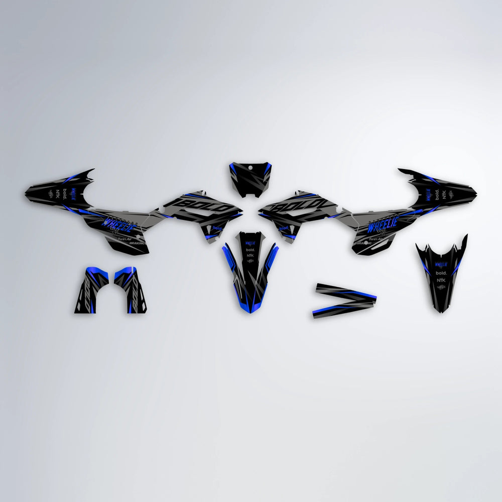 RETAIN Honda graphics kit parts layout in Blue