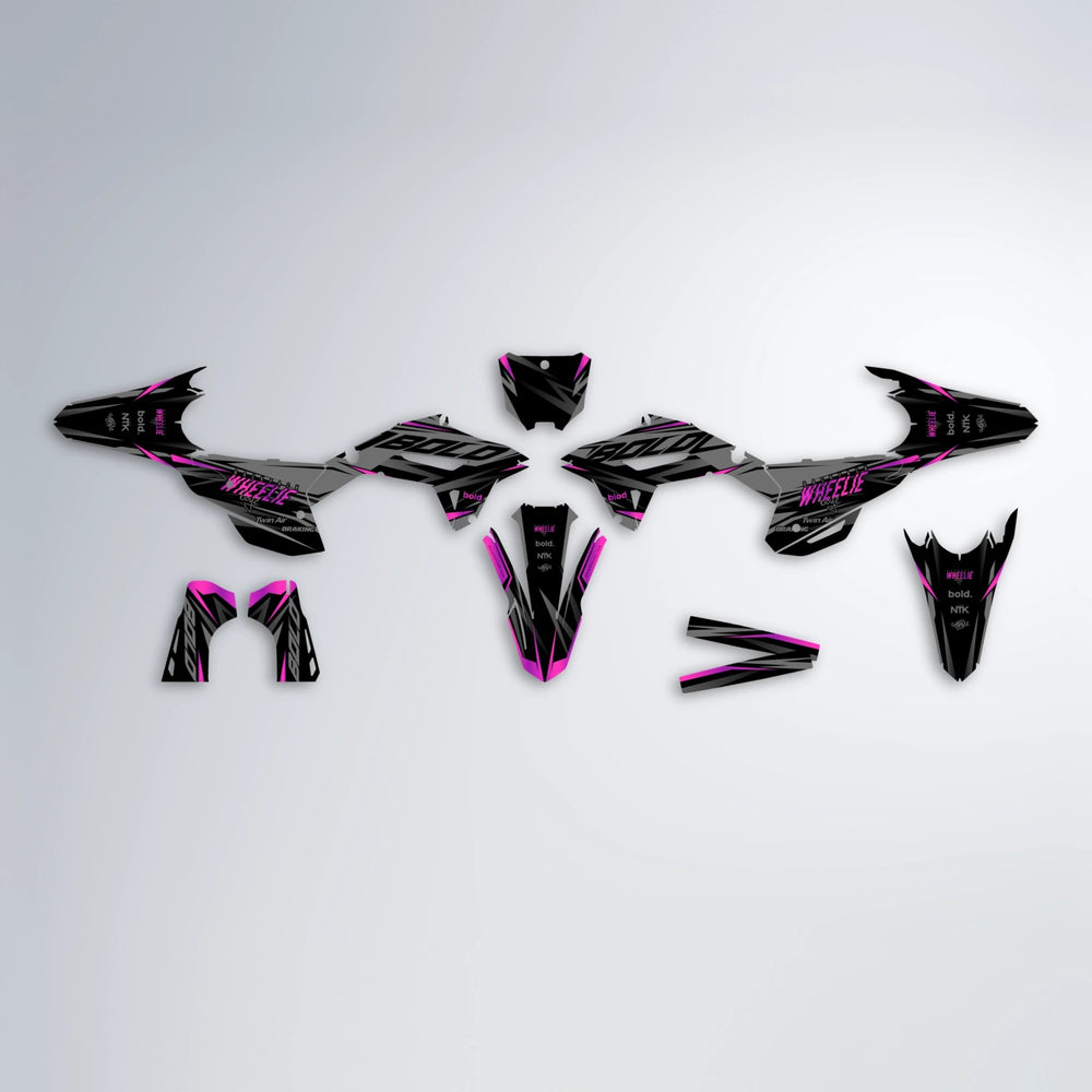 RETAIN Honda graphics kit parts layout in Pink