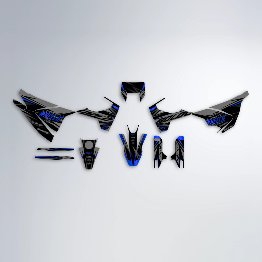 RETAIN Husqvarna 701 graphics kit parts layout in Blue