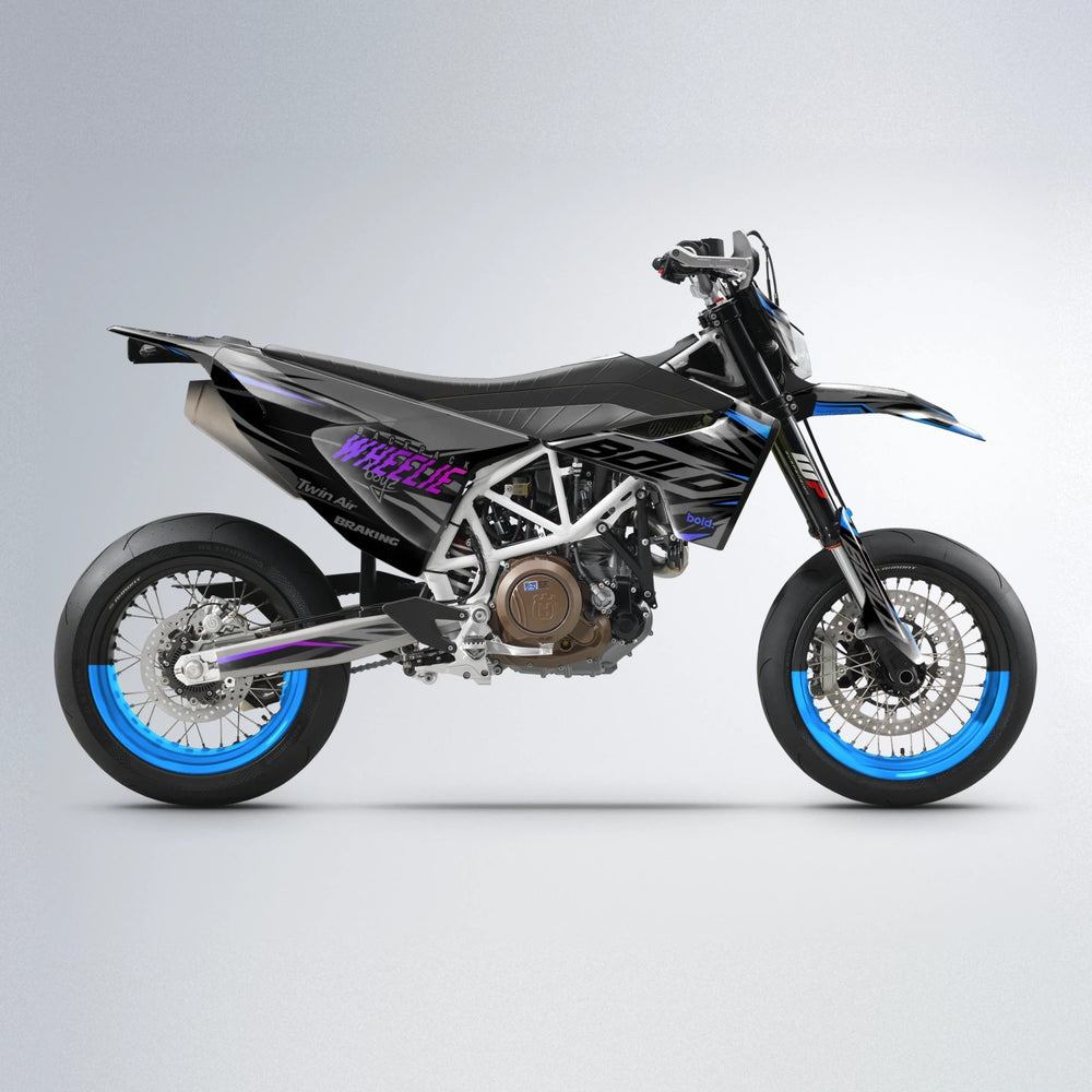 RETAIN Husqvarna 701 supermoto graphics kit in Blue Purple Fade