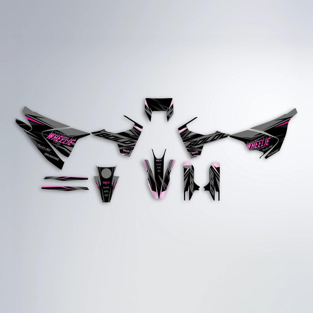 RETAIN Husqvarna 701 graphics kit parts layout in Flamingo